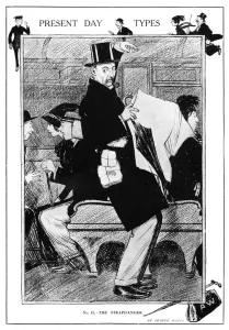 Watts Prints: Present Day Types - the Straphanger by Arthur Watts