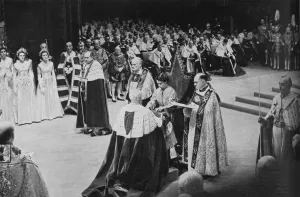 Chivalry Prints: The Presenting of the Spurs, Coronation 1953