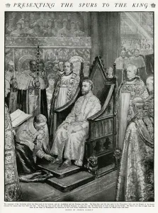 Chamberlain Prints: Presenting the spurs to King George V