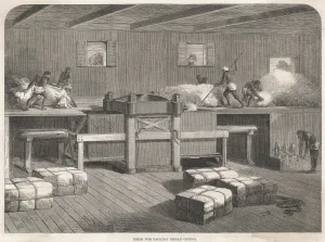 Packing Prints: Press for packing Indian cotton