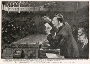Chamberlain Prints: Prime Minister, Joseph Chamberlain in the House of Commons