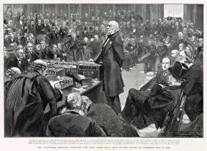 Introduction Prints: Prime Minister, William Ewart Gladstone (1809 - 1898), delivering the Peroration of his