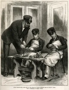 Britannia Prints: Prince Albert & Prince George learning ropes