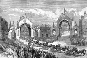 Crowds Prints: Prince Arthur at Leeds, procession at Chapeltown
