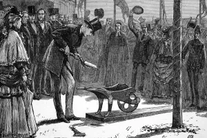 Keen Prints: Prince Arthur turning the first turf at the Hythe and Sandga