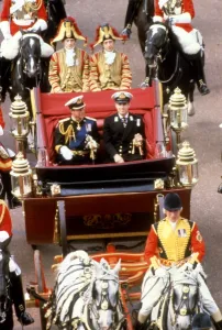 Best Prints: Prince Charles and Prince Andrew on the way to St Pauls Cath