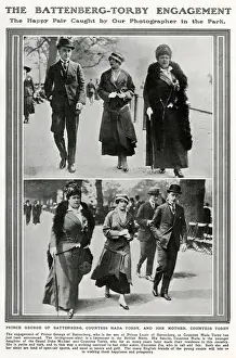 Engagement Prints: Prince George of Battenberg, Countess Nada Torby engagement