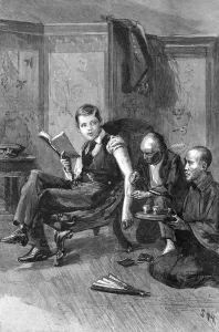 Toilet Prints: Prince George having a tattoo, Japan 1881