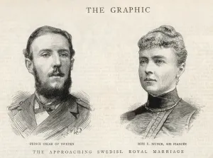 Count Prints: Prince Oscar of Sweden and his fiance, Miss E. Munck