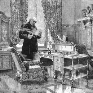 Statesman Prints: Prince Otto von Bismarck in his study, 1882
