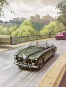 Automobile Prints: Prince Philip at the Wheel