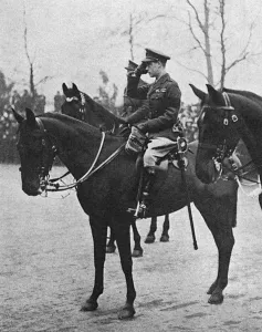 Guards Prints: Prince of Wales at Guards victory march, 1919