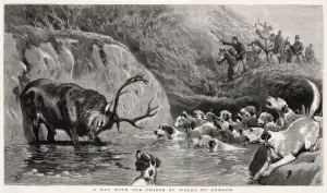 1870s Prints: Prince of Wales (later Edward VII) in Exmoor, England. 1879