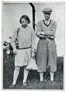 Course Prints: Prince of Wales at Le Touquet with favourite girl caddy