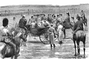 Colours Prints: The Prince of Wales presenting colours to the Gordon Highlan