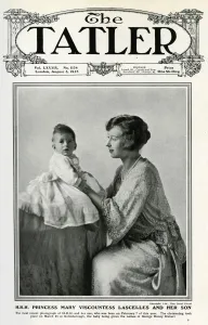Christening Prints: Princes Mary Vicountess Lascelles and her son