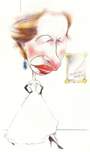 Reflection Prints: Princess Anne caricature