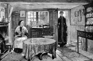 Visiting Prints: Princess Beatrice visiting cottagers at Osborne