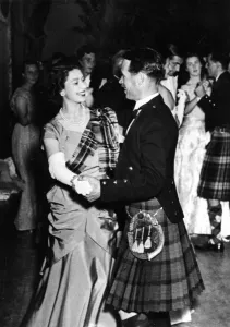 Kilt Prints: Princess Elizabeth dancing at the Boyne Ball, 1949