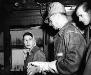 Engineer Prints: Princess Elizabeth drives the royal train, Canada, 1951