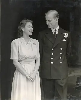 1947 Prints: Princess Elizabeth and Lieut. Philip Mountbatten engagement