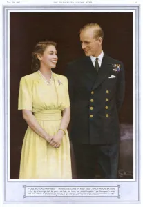 Lieut Prints: Princess Elizabeth and Lieutenant Philip Mountbatten