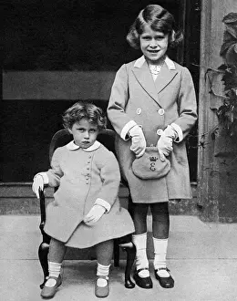 Embroidered Prints: Princess Elizabeth & Margaret at Disabled Soldiers Work Ex