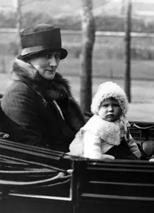 Queen Elizabeth II Prints: Princess Elizabeth and her nanny
