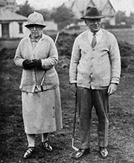Golfers Prints: Princess Helena Victoria playing golf at North Berwick