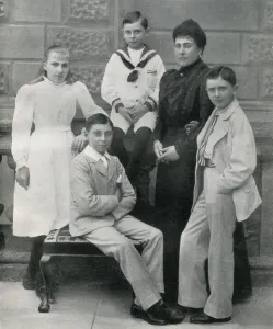 Spain Prints: Princess Henry of Battenberg and her children