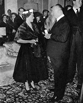 Designers Prints: Princess Margaret with Christian Dior at Blenheim fashion sh