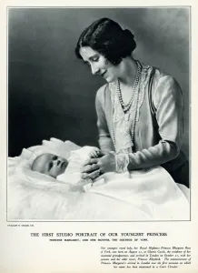 Bowes Prints: Princess Margaret and her Mother The Duchess of York 1930