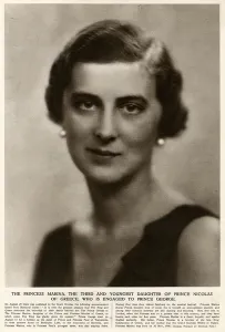 Announced Prints: Princess Marina of Greece, announcement of her engagement