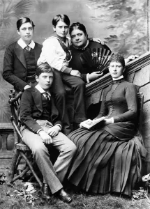 1953 Prints: Princess May of Teck with her family, c. 1884