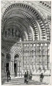 Museum Prints: Principal entrance to the Zoological Museum, London 1880