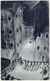 Wwii Prints: Prisoners at Oflag IV.C (aka Colditz) celebrate New Years Eve. Date: 1943