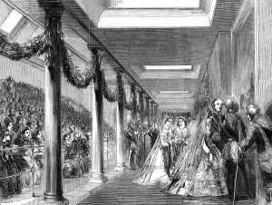 Interiors Prints: The procession of the royal wedding party, 1858