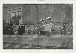 Balcony Prints: Proclamation of King George V - St Jamess Palace