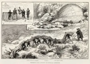 Spain Prints: Professor Dales balloon adventure at Gibraltar, 1889. An interesting balloon ascent was