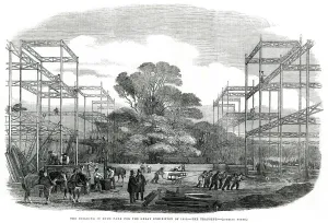 Progress Prints: Progress of building for the International Exhibition 1850