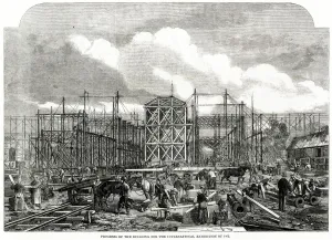1861 Prints: Progress of building for the International Exhibition 1861