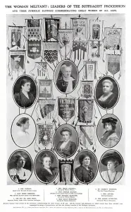 June Prints: Some of the prominent figures in a NUWSS London procession