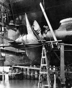 May Prints: Propellor of R. M. S. Queen Mary, September 1934