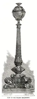Cast Prints: Proposed design published in The Illustrated London News for the cast-iron decorative street lamps that would align