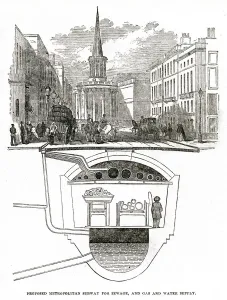 Provide Prints: Proposed Metropolitan subway under London streets 1853