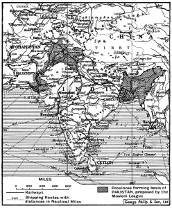 Pakistan Prints: Proposed partition map of India and Pakistan