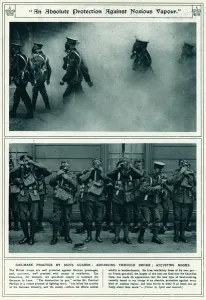 Mask Prints: Protection against noxious vapour 1917