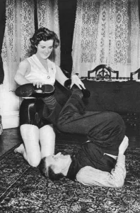 Legs Prints: Prunella Stack maniuplating Herbert Barkers legs, 1939