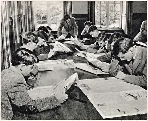 Public Prints: Pupils at Wellington College keeping in touch with current events