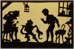 1959 Prints: Puss tries on his new Boots at the Cobblers Shop
